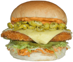 OOWEE VEGAN CHORIZO CHICK'N BURGER
