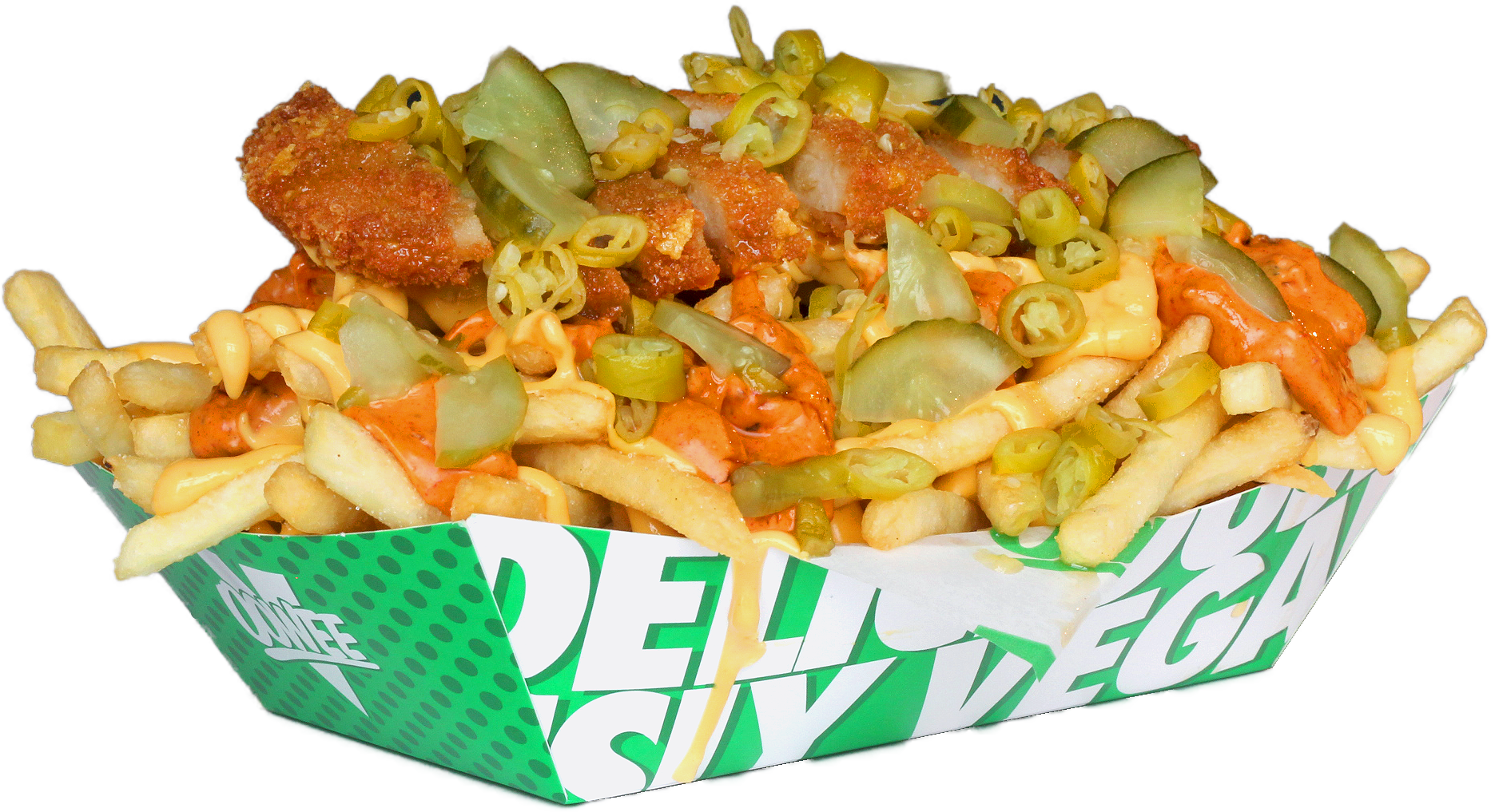 CHORIZO CHICK’N FRIES.